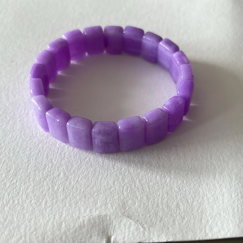 🏝️☀️Vacation 💜 Light Purple Natural Stone Bracelet 💜 - Picture 5 of 10